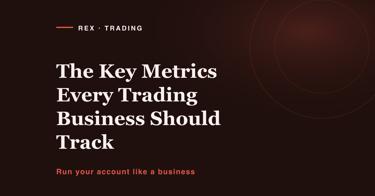 An illustration of a trading business dashboard showing key performance metrics as simple tiles