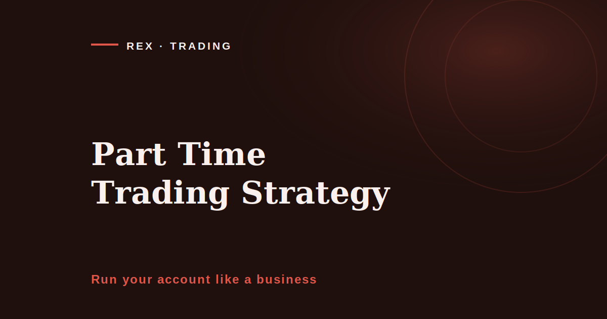 Part time trading strategy, matching a trading operation to the hours a working owner actually has