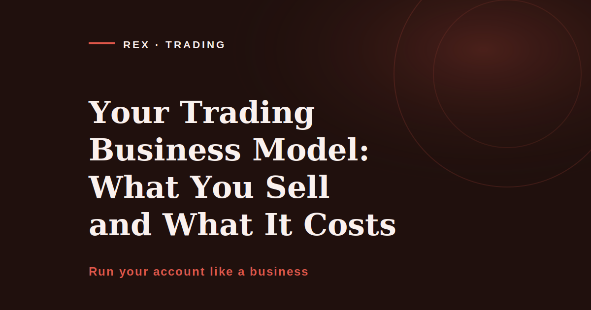 Trading business model, the unit economics of a trading account written down like a business